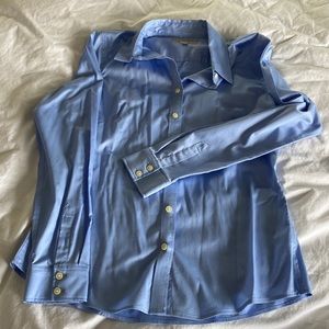 Banana Republic Blue Fitted Shirt